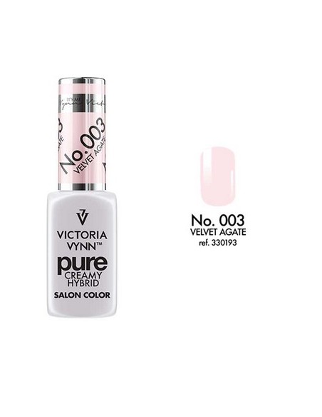 Valsant Stetics - Pure Creamy Hybrid 003 Velvet Agate: Esmalte Rosa Pálido con Acabado Brillante