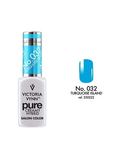 Pure Creamy Hybrid 032 Turquoise Island | Esmalte híbrido cremoso | Valsant Stetics