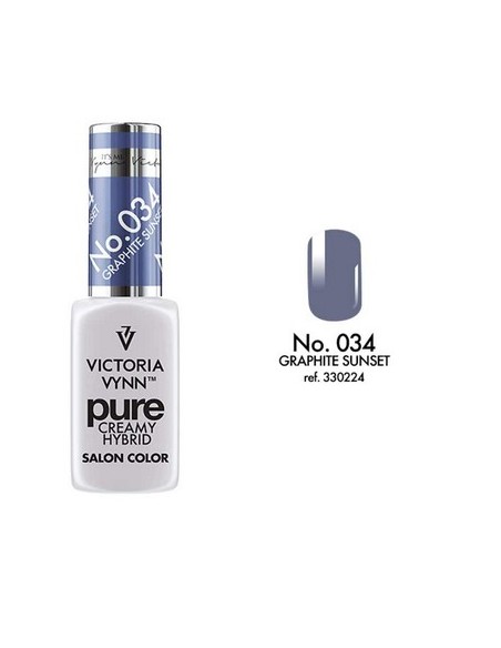 Pure Creamy Hybrid 034 Graphite Sunset | Esmalte híbrido cremoso | Valsant Stetics