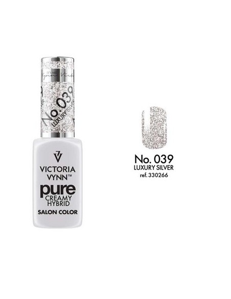 Pure Creamy Hybrid 039 Luxury Silver | Esmalte híbrido cremoso | Valsant Stetics