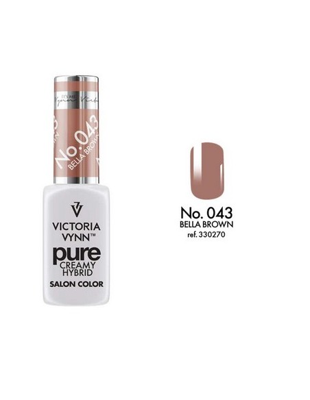 Pure Creamy Hybrid 043 Bella Brown | Esmalte híbrido cremoso | Valsant Stetics
